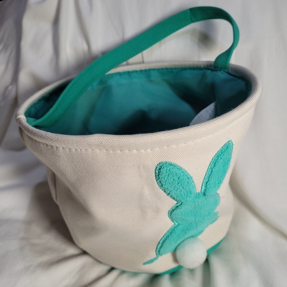 Canvas bunny tote basket - Picture 2 of 6